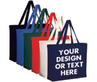 custom colored tote bag printing canvas gusset Montreal